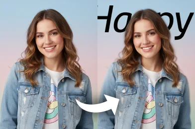 Text Behind Image Example 2
