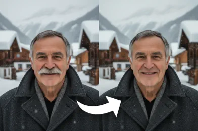 إزالة الشارب من الصورة بالذكاء الاصطناعي