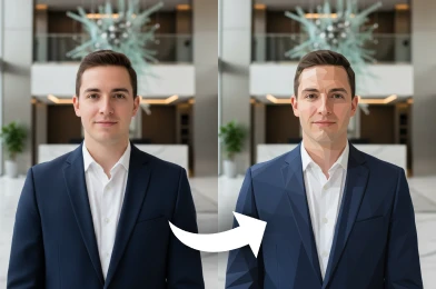 AI Geometric Face effect