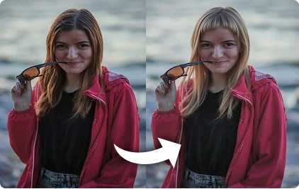 AI Curtain bangs Filter