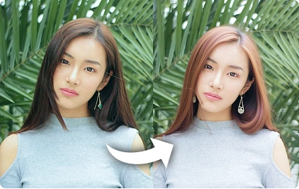 AI Curtain bangs Hair Filter